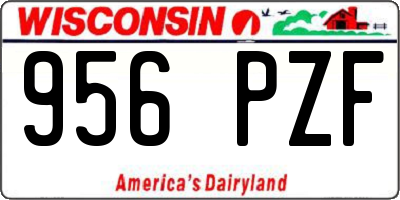 WI license plate 956PZF