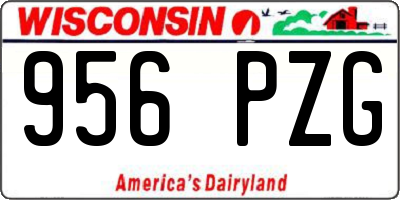 WI license plate 956PZG