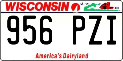 WI license plate 956PZI