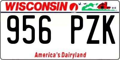 WI license plate 956PZK