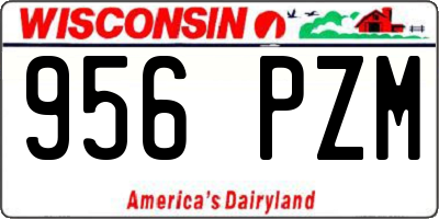 WI license plate 956PZM
