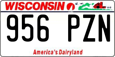 WI license plate 956PZN