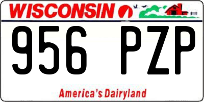 WI license plate 956PZP