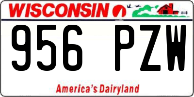 WI license plate 956PZW