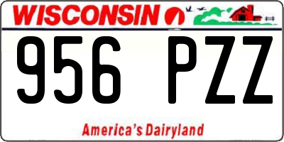 WI license plate 956PZZ