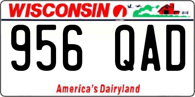 WI license plate 956QAD