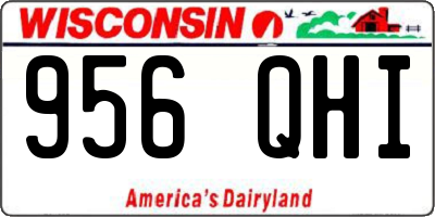 WI license plate 956QHI