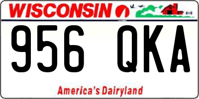 WI license plate 956QKA