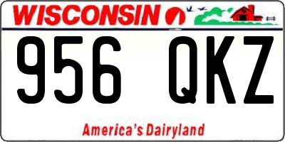 WI license plate 956QKZ