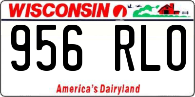 WI license plate 956RLO