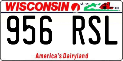 WI license plate 956RSL