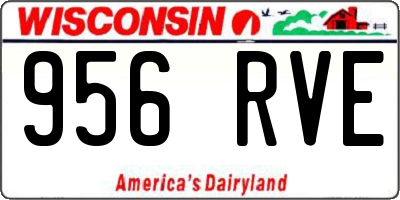 WI license plate 956RVE
