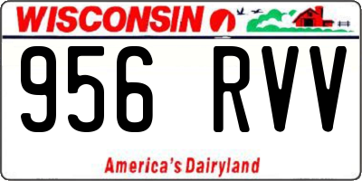 WI license plate 956RVV
