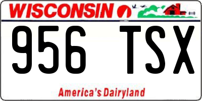 WI license plate 956TSX