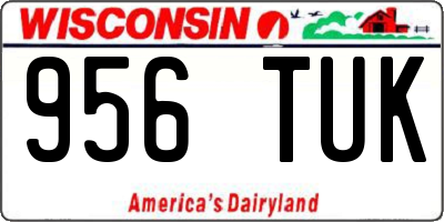 WI license plate 956TUK
