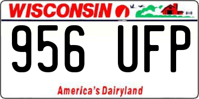 WI license plate 956UFP