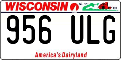 WI license plate 956ULG
