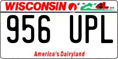 WI license plate 956UPL