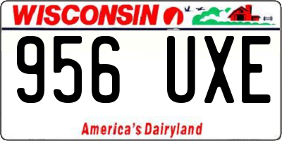 WI license plate 956UXE