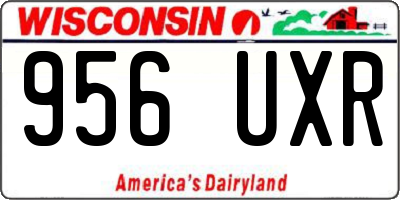 WI license plate 956UXR