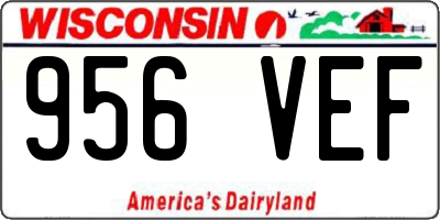WI license plate 956VEF