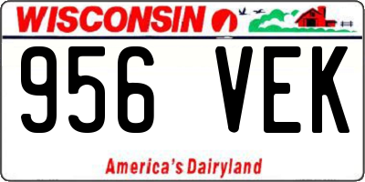 WI license plate 956VEK