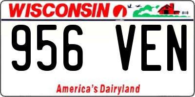 WI license plate 956VEN
