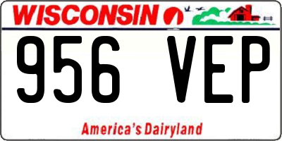 WI license plate 956VEP