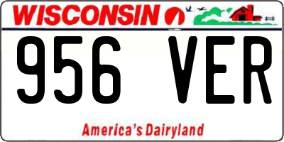 WI license plate 956VER