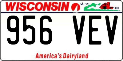 WI license plate 956VEV