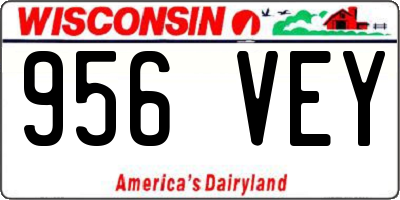 WI license plate 956VEY