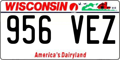WI license plate 956VEZ