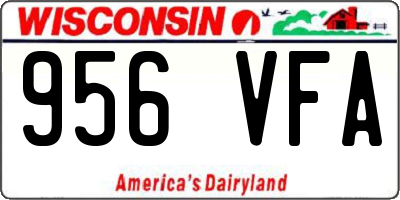 WI license plate 956VFA