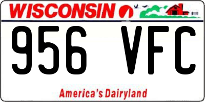 WI license plate 956VFC