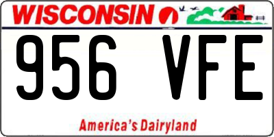 WI license plate 956VFE