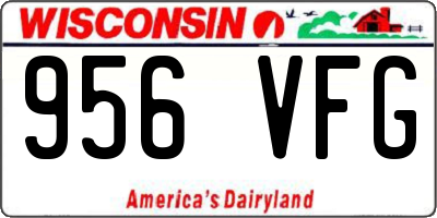 WI license plate 956VFG