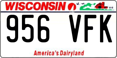 WI license plate 956VFK