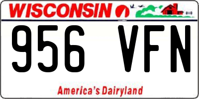 WI license plate 956VFN