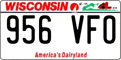 WI license plate 956VFO