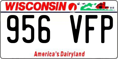 WI license plate 956VFP