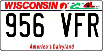 WI license plate 956VFR