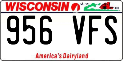 WI license plate 956VFS