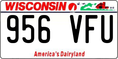 WI license plate 956VFU