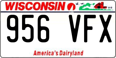 WI license plate 956VFX