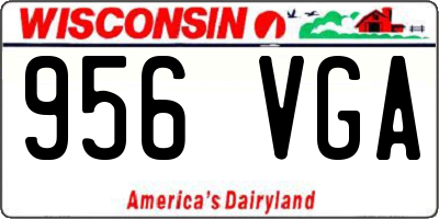 WI license plate 956VGA