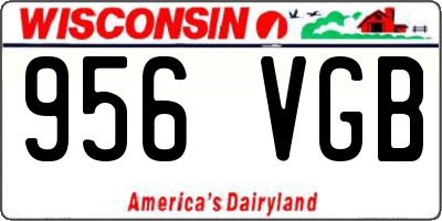 WI license plate 956VGB