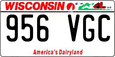 WI license plate 956VGC