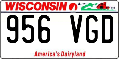 WI license plate 956VGD