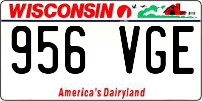 WI license plate 956VGE