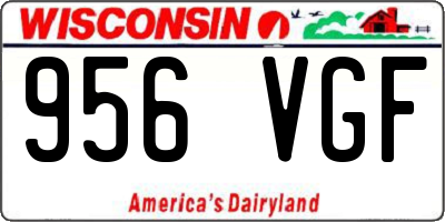 WI license plate 956VGF